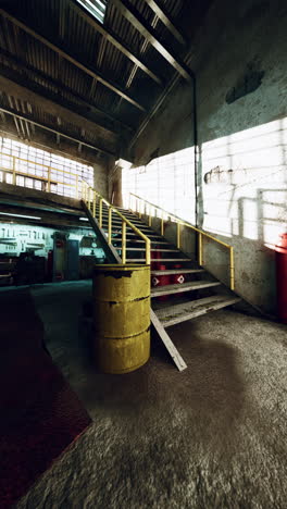 abandoned industrial warehouse interior