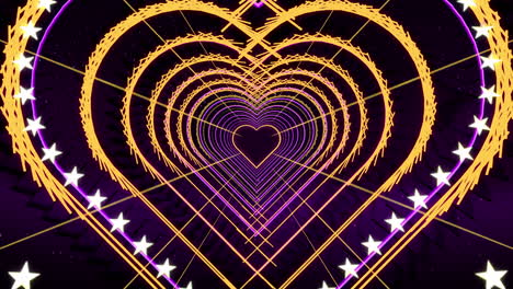 love or heart background with design hearts in loop, stage video background for nightclub, visual projection, music video, tv show, stage led screens, party or fashion show