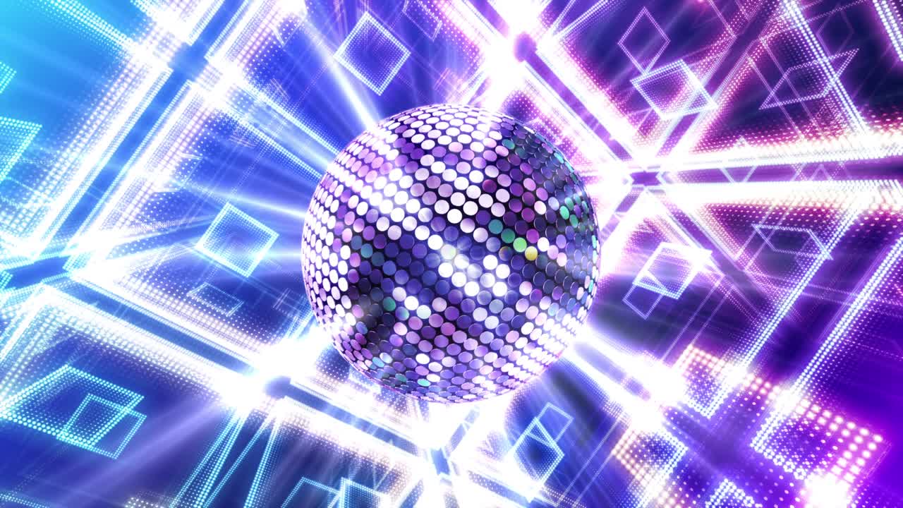 bola de espejo disco luces club de baile fiesta brillo de fondo