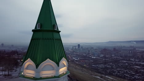 cityscape view from a church tower