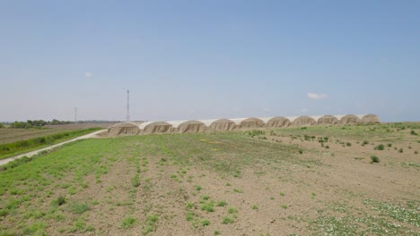 Aerial-of-Greenhouses-At-Alumim-Kibbutz-at-Sdot-Negev,-Israel