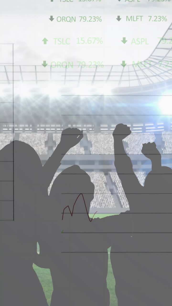 animación de gráficos y procesamiento de datos sobre los aficionados al deporte en el estadio