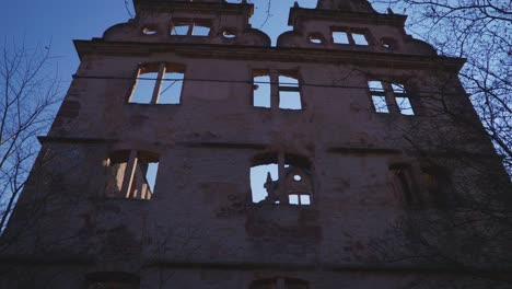 silhouette of medieval jail ruins discovered in baden baden in 4k