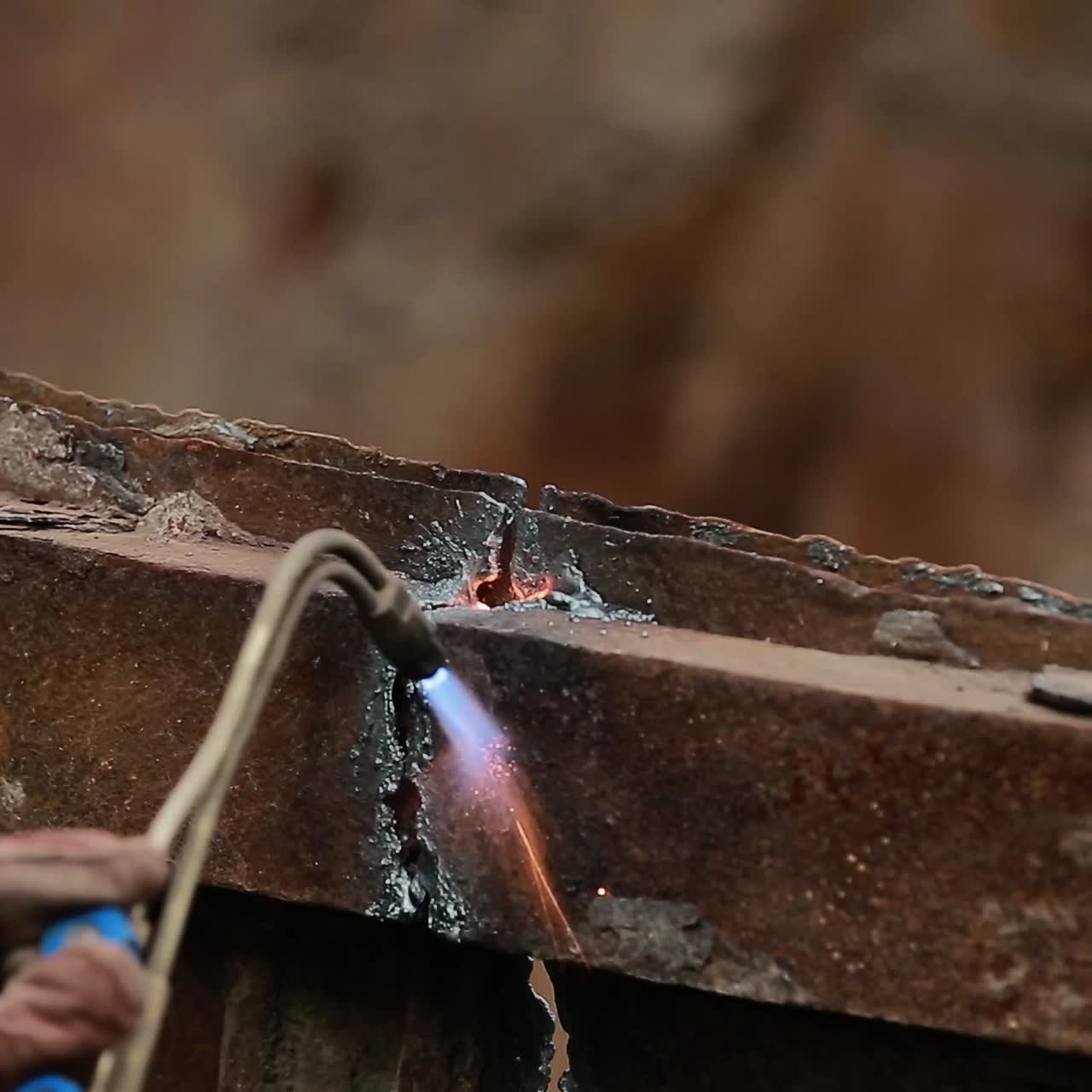 Cutting metal in industry