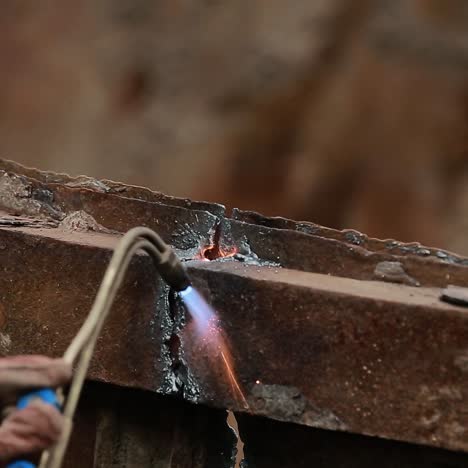 cutting metal in industry