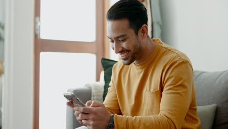 Hands,-man-texting-and-phone-at-home-with-social