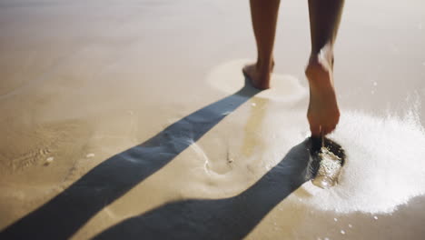 the sensational feeling of walking in the sand