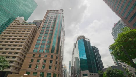 día soleado ciudad de singapur centro de la ciudad famoso sorteo lugar panorama 4k lapso de tiempo