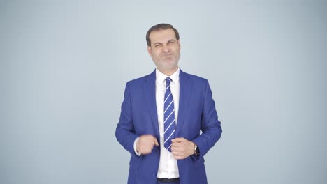 hombre de negocios fuerte y exitoso.