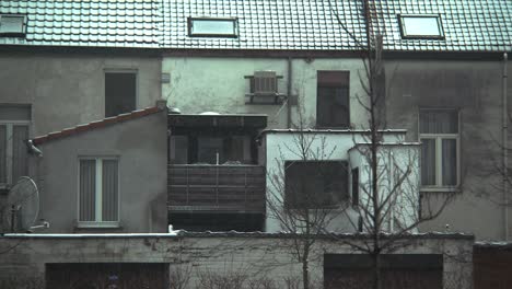 Old-houses-with-smoking-chimney-in-Belgium