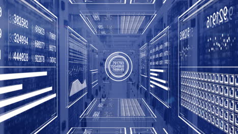 animation of data processing over computer servers