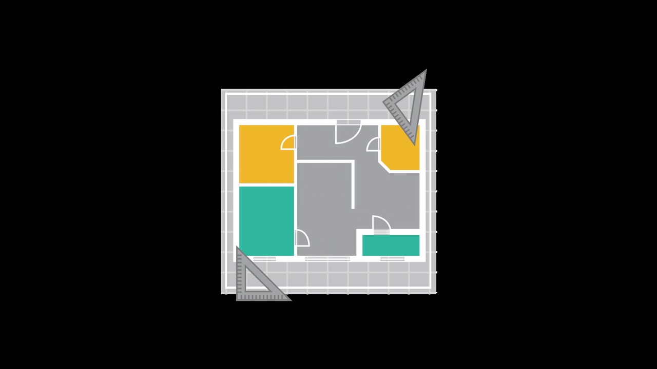 Animated Floor Plan with Rulers and Grid Design