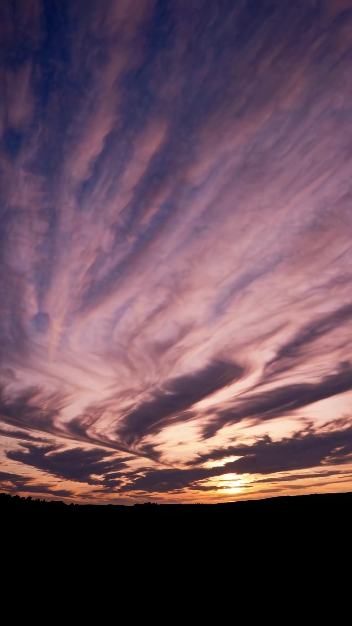 Dramatic Time Lapse of Sunset with Colorful Clouds