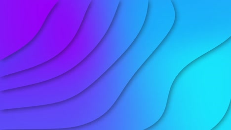 Animation-of-waving-dark-lines-undulating-on-a-blue-and-purple-background