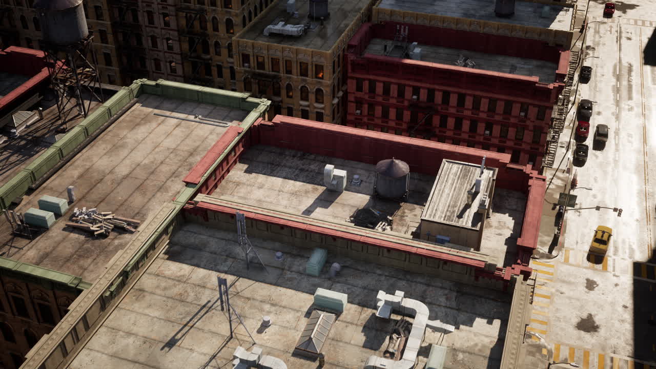 lado oeste de los años 80 vista residencial