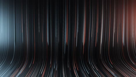 video de bucle bg. fondo abstractamente colorido con brillantes rayos de neón y líneas brillantes. fondo de bucle azul naranja. animación de bucle sin costuras 4k