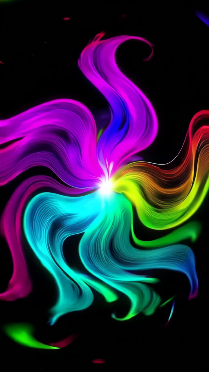 Vibrant Abstract Glowing Swirls
