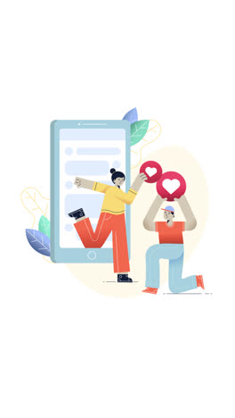 social media interaction illustration