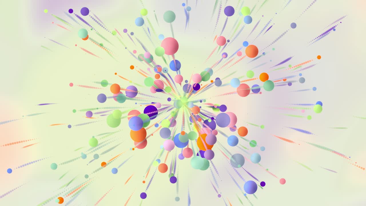 점과 선이 있는 추상적인 다채로운 배경