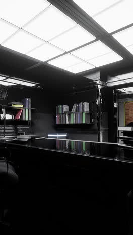 dark modern office interior