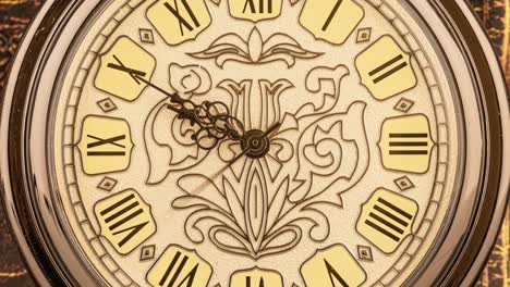 antique clock dial close-up. vintage pocket watch.