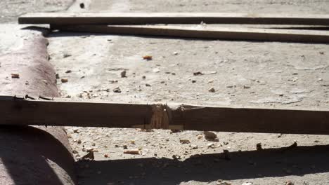 close up of the hand of a villager cutting wood with a small axe