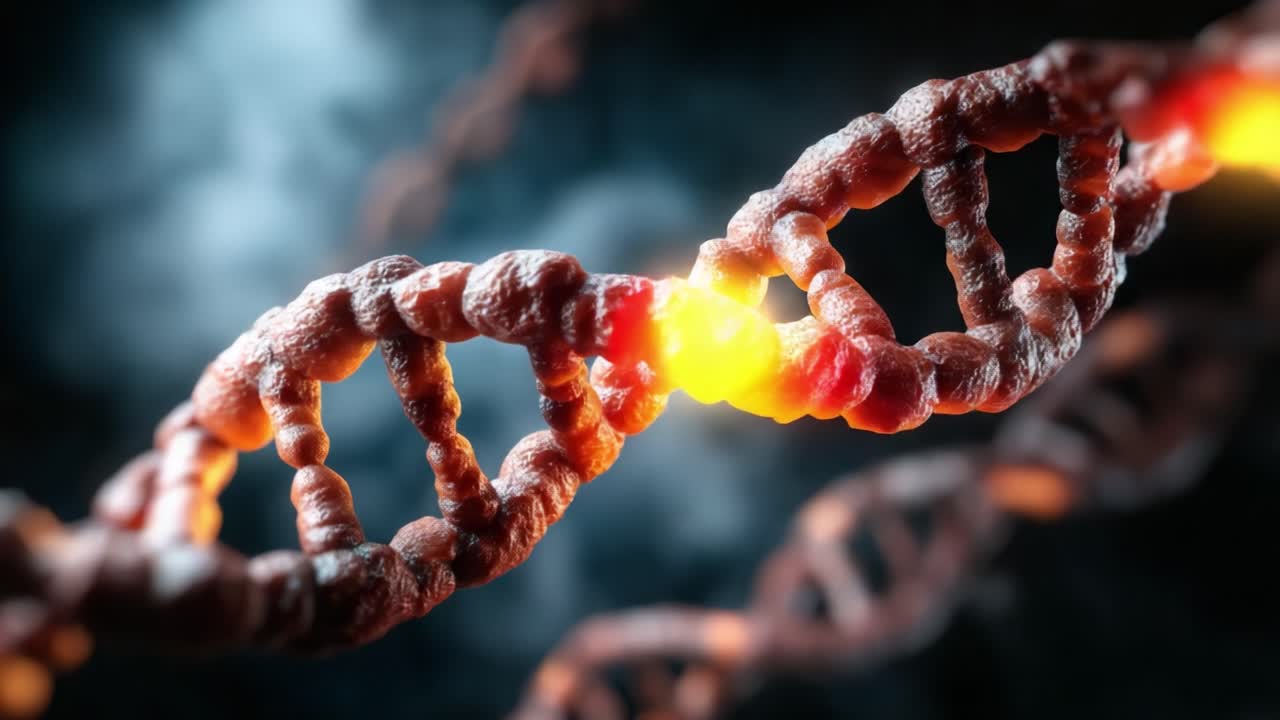 Exploring the Intricacies of DNA: A Close-Up View of the Double Helix and Its Unique Structural Features in a Dynamic Visual Representation