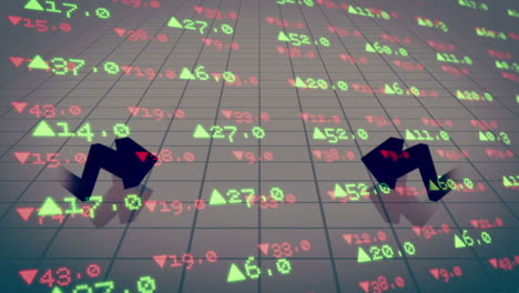 stocks and shares on black background
