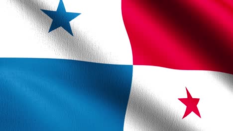 seamless loop 4k vdo. panama national flag blowing in the wind isolated. official patriotic abstract design. 3d rendering illustration of waving sign symbol.