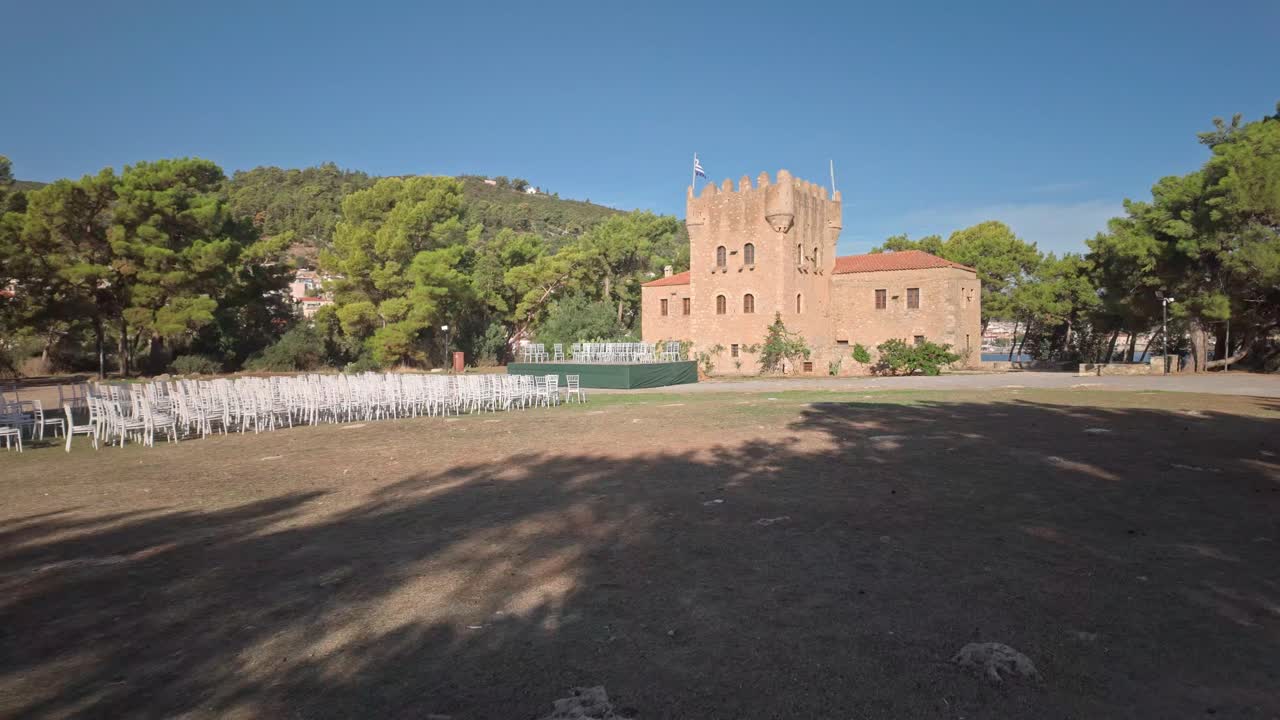 Picturesque Castle in Greece on a Sunny Day
