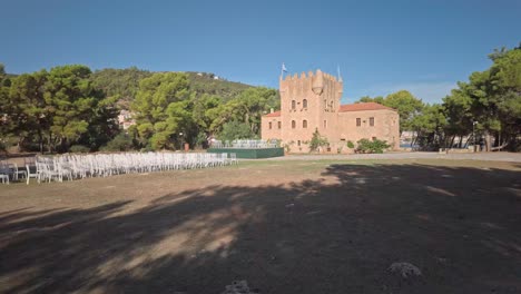 picturesque castle in greece on a sunny day