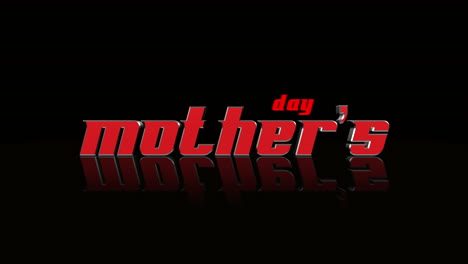 mothers day in bold red and black lettering on black background assertive and professional logo design