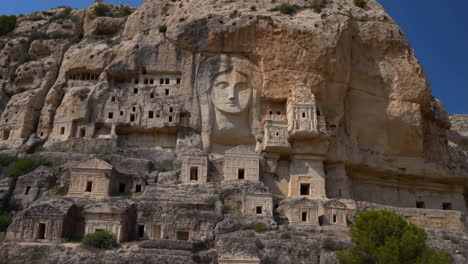 ancient rock carving and cliff dwellings