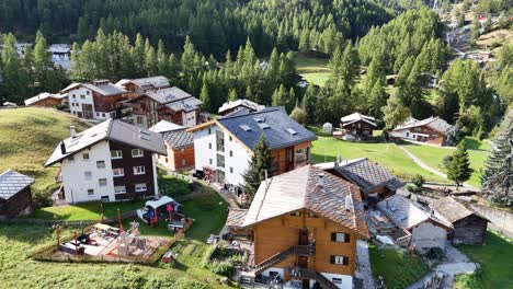 charming mountain village in the swiss alps
