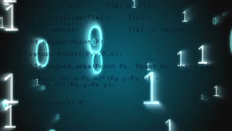 animación del procesamiento de datos a través de la computación de codificación binaria