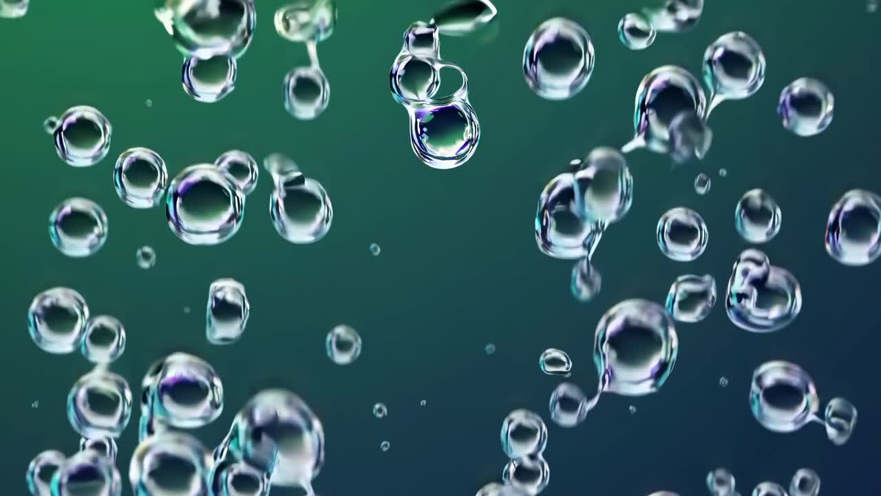 액체에서 추상적인 거품