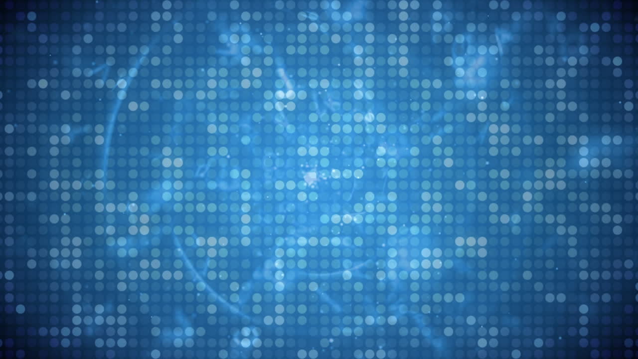 animación del procesamiento de datos científicos digitalmente senderos de luz sobre fondo azul