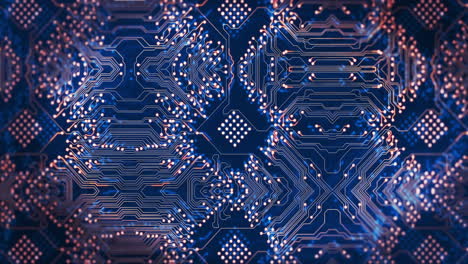 animación de la red de conexiones sobre fondo azul
