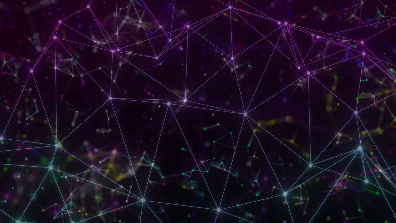 Animation of network of connections over shapes
