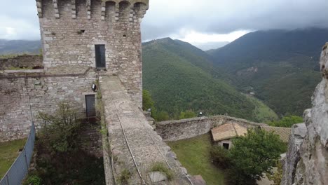 view from wall at rocca maggiore, assisi, italy