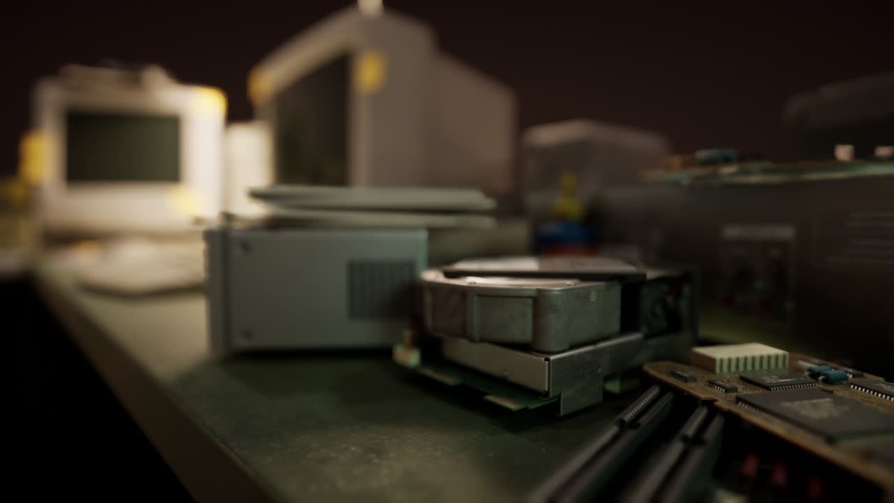 un tiro antiguo de tecnología obsoleta.