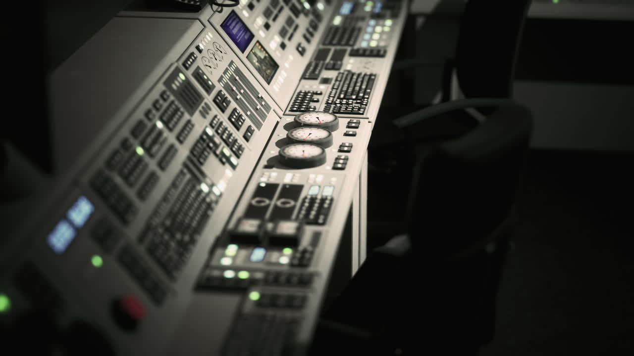 sala de control de la central eléctrica vacía