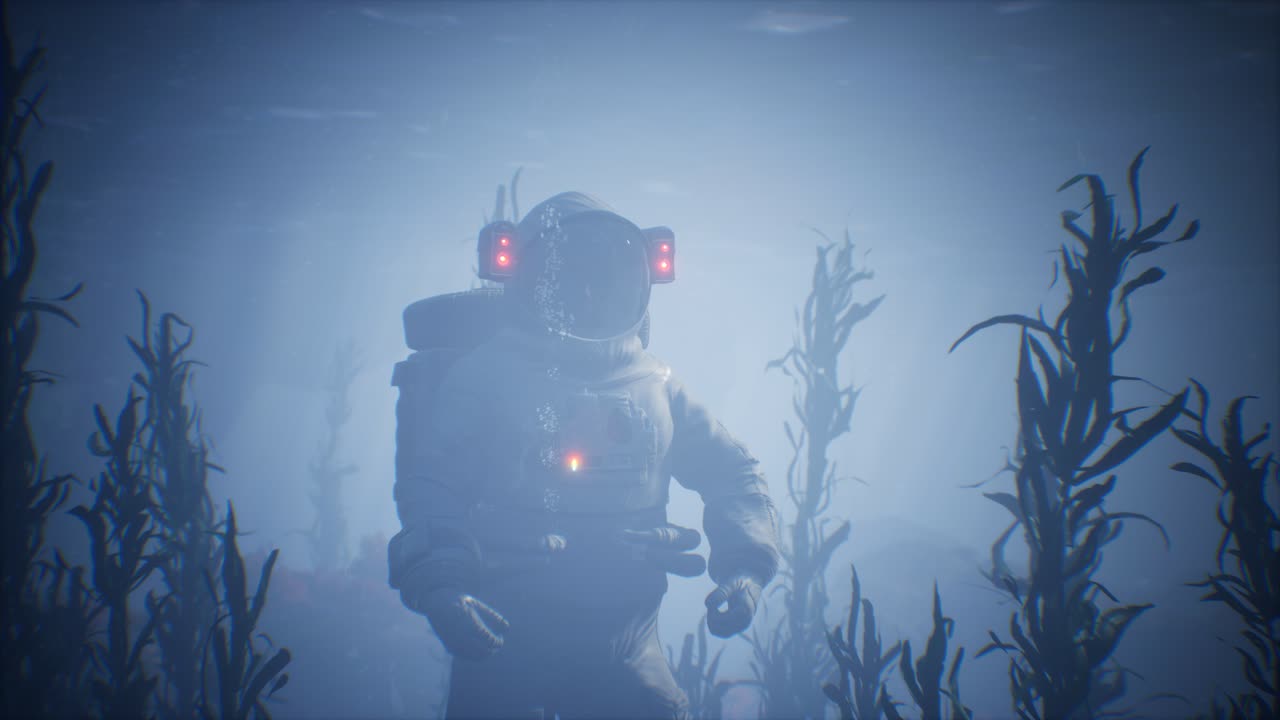 astronauta espacial en el mar