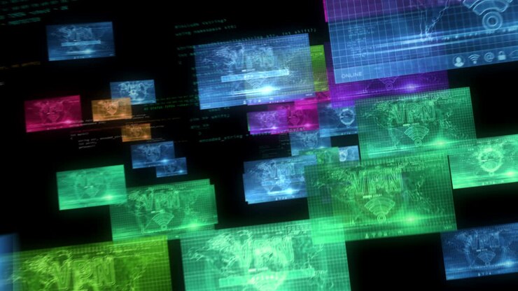 VPN network on screens loop