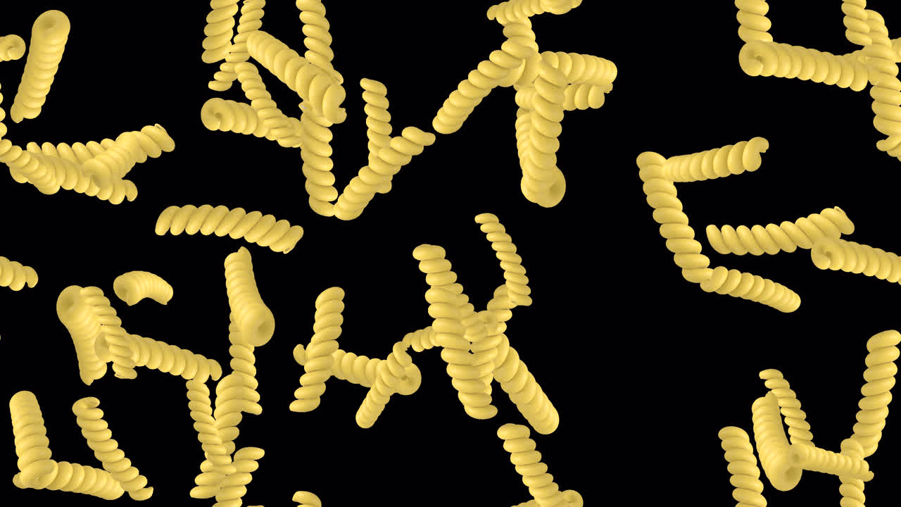 PASTA Fusilli loop ubin berputar dengan alfa