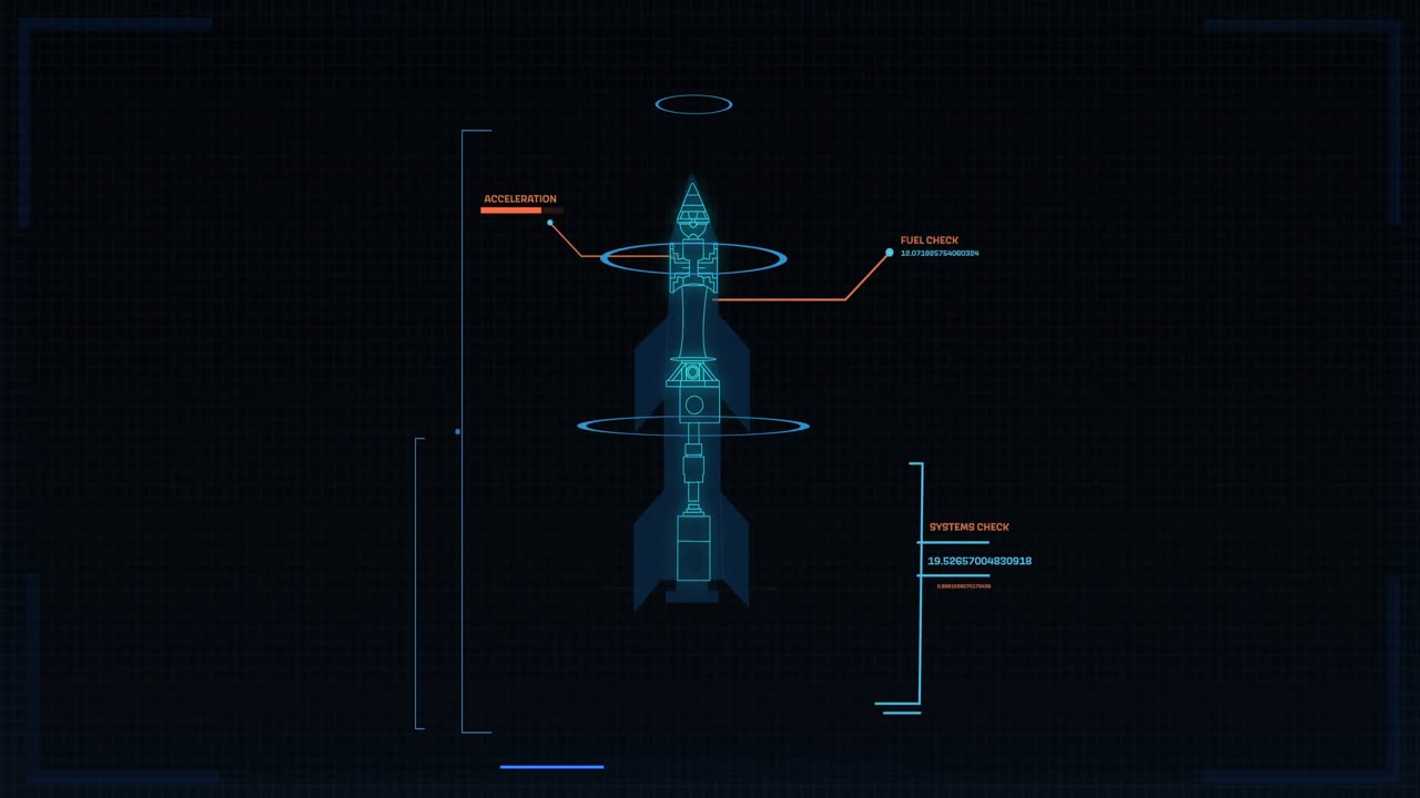 Animation of scientific data processing on black background