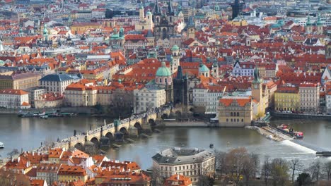 famous charles bridge and old town bridge tower in prague, czech republic