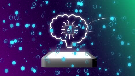 animación de un procesamiento de datos en una pantalla de ordenador