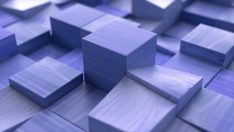 abstract blue geometric cubes