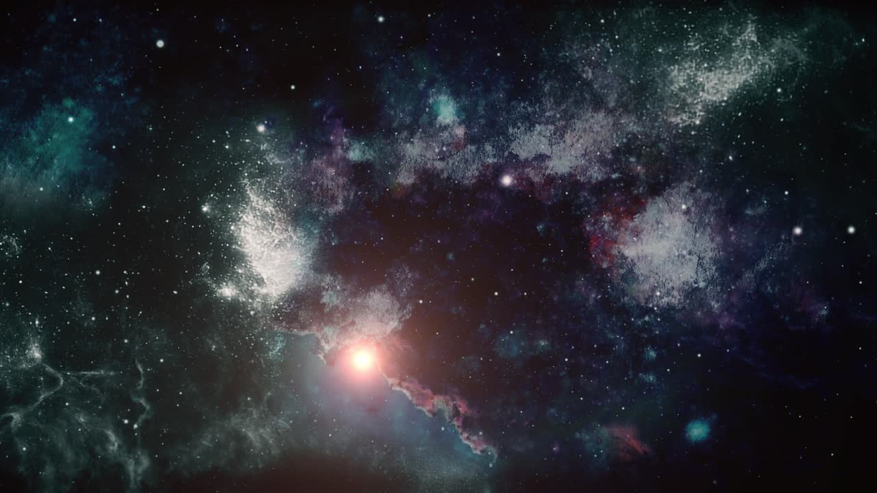 nubes nebulosas multicolores de 4k flotando en el universo